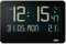 Braun Digitale Funk-Wanduhr mitteleuropäische Zeitzone (DCF) mit Innentemperatur, Datum, Wochentag, großem LCD-Display, Schnelleinstellung, Piepton-Alarm in Schwarz, Modell BC14B-DCF