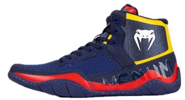 Venum, Elite Chaussures de lutte, Homme, 42.5, Bleu/Jaune