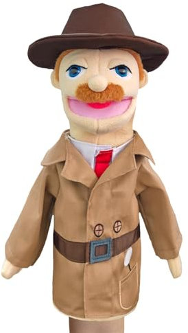 Feuerwehrmann-Puppe – Kreative Handpuppe, Interaktives Puppenspielset | Koch, Feuerwehrmann, Bauer, Arbeiter, Detektiv, Arzt, Gefülltes Plüschtier, Lernspielzeug Für Kinder, Weiche Lernpuppen, Rollens