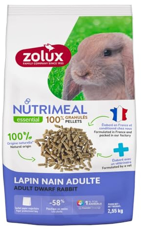 Zolux - Granulés pour Lapin Nain Adulte (6 Mois et Plus) Sac de 2.55 kg