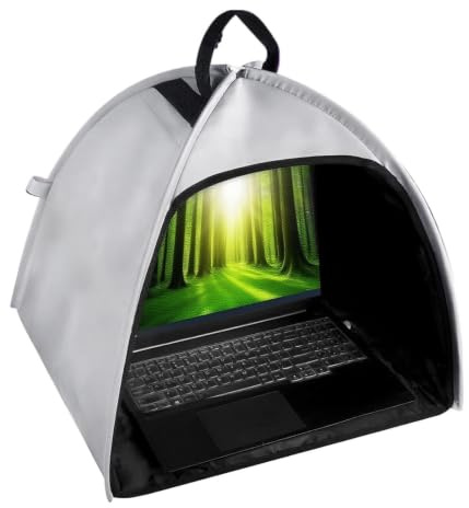 Utomhus laptop solskydd, dator solskydd för bärbar dator | integritetsskydd datorhuva för studier möten resor utomhus arbete affärsresor