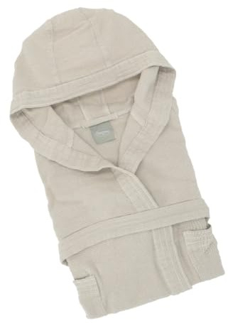 Accappatoio ULTRALEGGERO SOMMA ADULTO nido ape cotone 100% - TORTORA -TAGLIA M/L