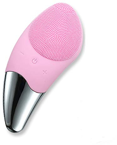 Nebula Silicone Facial Cleansing Brush | 6-Speed Sonic Face Scrubber & Exfoliator for Acne, Blackheads & Pores | Rechargeable Silicone Face Scrubber for All Skin Types | Advanced Vibration | Pink