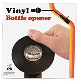 Gift Republic - Vinyl Flaschenöffner lustig | Bieröffner Männer | Schallplatten Flaschenöffner Edelstahl | Beer Bottle Opener | Kronkorken | Geschenk für Weihnachten, Geburtstag, Party, Einstand