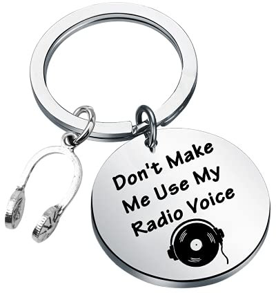 FAADBUK Funny Radio DJ Gift Radio Host Gift Don't Make Me Use My Radio Voice Gift for Radio Operators, Metal, stainless-steel