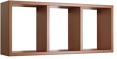 MODULARREDO | TRISTANO Mensola da Muro, Libreria Sospesa, Libreria da Parete, Scaffale da Parete, Ciliegio, 70x30 p15.5 cm, Kit Tasselli Inclusi - Made in Italy