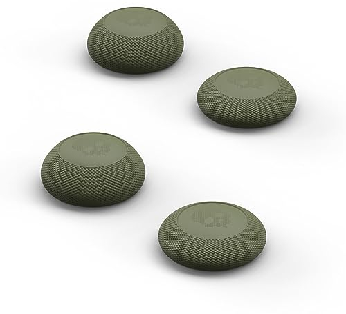 Skull & Co. Convex Thumb Grip Caps Joystick Cap Analog Stick Cap Thumbstick Grip Cover for Nintendo Switch Pro Controller & PS5 / PS4 / Slim/Pro Controller - OD Green, 2 Pairs (4pcs)