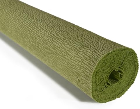 Rotolo di carta crespa italiana di alta qualità, pesante, 140 g (40+ colori) (verde salvia (962))