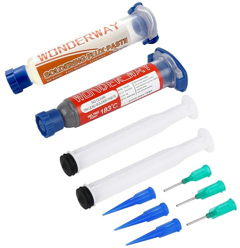 Sn63/Pb37 T4 Zinnblei-Lötpaste (30 g) und bleifreies Lötflussmittel, 10 cc, geliefert von Wonderway