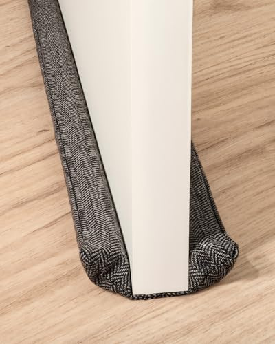 Praknu Boudin de Porte de 70 à 100cm Tissu Lavable - Économie d'Énergie - Non Adapté aux Moquettes - Comprend Un Sac de Rangement - Gris