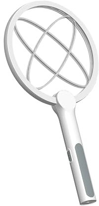 Bavmosek 4000V Elektrische Fliegenklatsche mit Ladestation, 2 in 1 USB mit Akku Aufladbar Elektro Mückenklatsche mit UV Lichtfalle Moskito Schwarz (Weiß 1 STK)