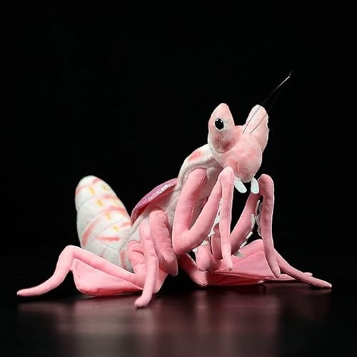 HCGX Soft and Cuddly Orchid Mantis Toy, Realistic Animal Plush, for Lovers(Hymenopus coronatus)