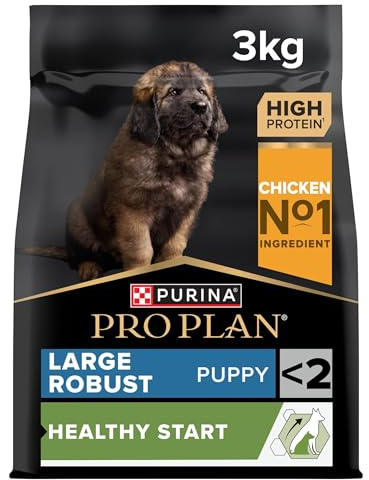 PURINA PRO PLAN Stor robust valpfoder torr med OPTISTART, rik på kyckling, 1-pack (1 x 3 kg)