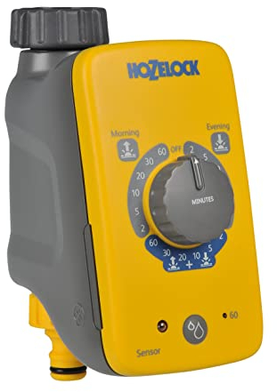 HOZELOCK - Watering Timer Sensor Controller : Automatic and Easy Watering With Its Light Sensor, Daily Watering At Sunrise And/or Sunset, Manual Watering Function [2212 0000]