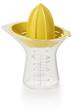 OXO Good Grips Kleine Zitronenpresse / Orangenpresse, Kunststoff, gelb, transparent