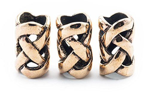Windalf Celtic Bartperle Haarschmuck NEMETONA 15 mm Kelten-Schmuck Haarschmuck Nordic Bartschmuck Bronze