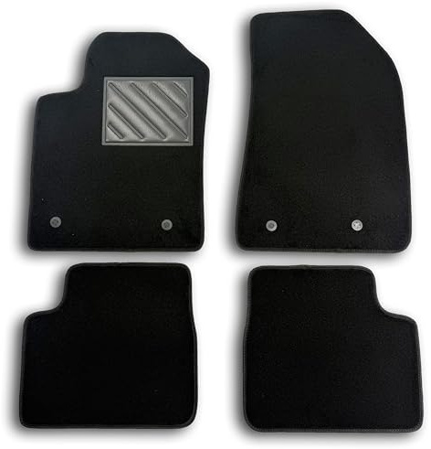 Tappetini Alfa Romeo Giulietta dal 2010- Su misura, Antiscivolo, 4 Pin, battitacco in gomma rinforzata