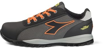 Utility Diadora, Scarpe Antinfortunistiche Unisex, Glove Net Low PRO S1PL FO SR HRO ESD, Colore Asphalt/Orange Fluo, Taglia 41