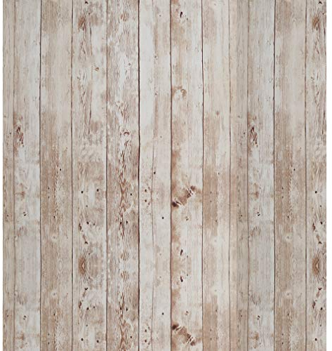 FENTIS Braun Selbstklebende Tapete Klebefolie Holzoptik für Küche Wood Vinyl Klebefolie Folie Wandsticker Möbelfolie Holzoptik für Wohnzimmer Badezimmer Deko 45x500cm