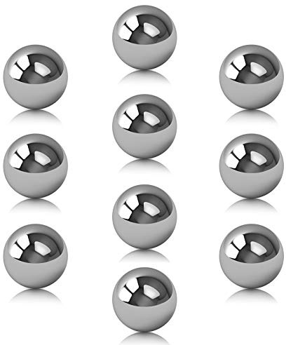 sinzau 10 Pack Stainless Steel Gazing Ball, 15mm Diameter Mirror Polished Hollow Ball, Reflective Garden Sphere, Stainless Steel Polished Solid Spheres, for Home Garden Ornament Decorations