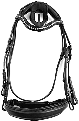 Gs Bit Bridle Anatomically Gentle on the Neck Bit Cut-Out Black (Full)