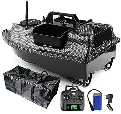 HENGGEEU Señuelo de pesca RC barco, barco de pesca, barco de pesca, barco de crucero GPS con batería de 12000 mAh (fibra de carbono, GPS 12000 mAh)