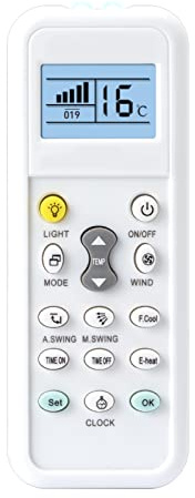 Ekon telecomando per condizionatore universale, per Samsung, Daikin, Mitshubishi, Haier, torcia integrata
