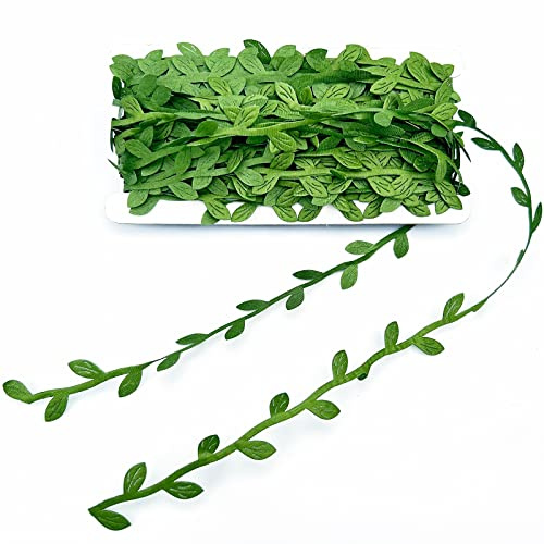 66 fot konstgjorda vinrankor, grönt blad presentförpackning trimband, eukalyptusblad girlang krans tillbehör gör-det-själv hantverk fest bröllop heminredning