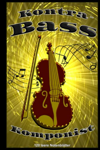 Kontrabass - Komponist: 120 leere Notenblätter