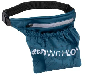 Løype Leckerlitasche für Hunde, Futterbeutel für Hundetraining, Leckerlibeutel, Hundeleckerli Training Beutel, Leckerli Bauchtasche (Blau)