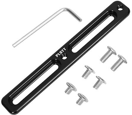 PLATT Bike Alt-Position Bottle Cage Mounts,Bike Bottle Cage Adapter,Bicycle B-RAD Mounting Base (Black,2 Slot)