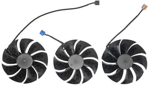 iHaospace 3Pcs /Lot Replacement Graphics Card Cooler Fan Compatible with EVGA RTX 3070 3080 3080 Ti 3090 FTW3 Ultra Gaming, 87mm, PLD09220S12H