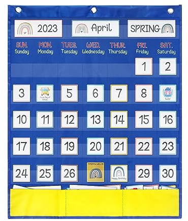 Calendrier de poche pour l'école maternelle, la salle de classe avec 89 cartes, calendrier mensuel, tableau de poche pour l'apprentissage des enfants