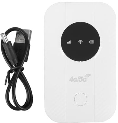 FAUOSWUK Punto de Acceso Móvil, Enrutador de 300mbps 4G/5G WiFi Portátil Portátil, Módem WiFi USB Desbloqueado con Ranura de Tarjeta SIM, Enrutador de 2100mAh Duradero y Recargable para