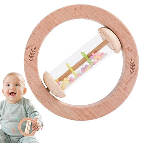 Jouets Hochets en Bois pour Bébés - Jouets Musicaux Bébé | Stimuler Les Sens Développement Des Dès 6 Mois