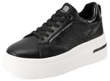 QUEEN HELENA Scarpe da Ginnastica Platform Sneakers Donna X33-16 (X33-7 Nero, Sistema Taglie Calzature EU, Adulto, Donna, Numero, Media, 38)