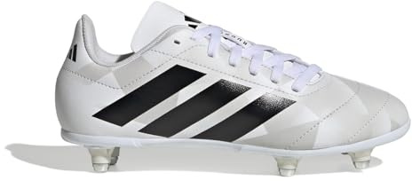 adidas Kids Junior Soft Ground Rugby Boots White/Black 5.5 UK Child