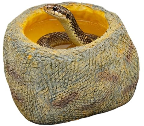 Reptilskål, matningsharts realistisk sten husdjurstillbehör | vattenskål för reptiltank – för geckosköldpadda spindel inomhus bur inhägnad terrarium tank
