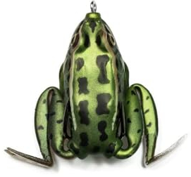 Lunkerhunt Lunker Frosch (Grüner Tee) - Angelköder mit realistischem Design, Beine aus- und einziehbar im Einsatz, ideal für Barsch und Hecht, Süßwasserköder mit Hohlkörper, wiegt 1,5 g, 5,7 cm Länge