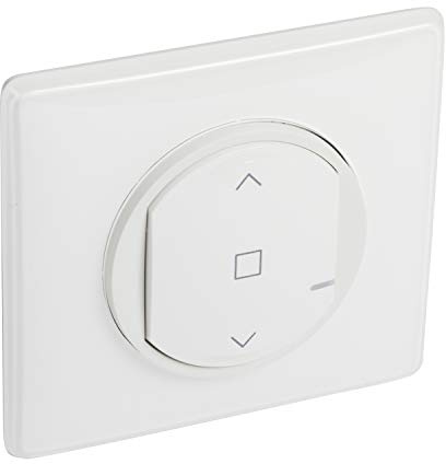 Legrand - Commande sans fil pour volet roulant pour installation connectée Céliane with Netatmo avec plaque Laqué Blanc