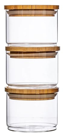 Sass & Belle Stacking Glass Storage Jars - Set of 3