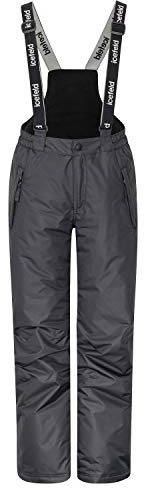 icefeld gefütterte Skihose/Winterhose/Thermohose/Schneehose (PFC frei) für Kinder (Mädchen und Jungen) schwarz in Größe164