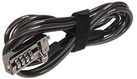 Dells Laptop Schloss, Computer Laptop Kabelschloss mit 4 Ziffern Zahlenschlössern, Zahlen Sicherheitsschlösser, Diebstahlschutz für Notebooks und Andere Geräte