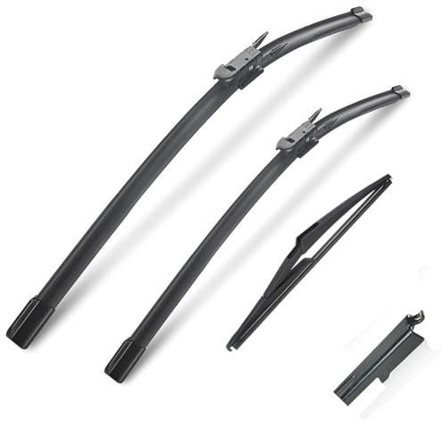 Qualité FEO Balais d'essuie-glace for Opel Corsa E X15 2014-2019 Vauxhall Corsa Mk5 avant arrière pare-brise pare-brise accessoires Spray Ajustement parfait pour les pare-brise (Color : Front Rear