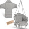 BELLAMATILDA® HÄNGESESSEL mit Korb und XXL Kissen | Sehr weicher Hängestuhl Outdoor & Indoor | XXL Hängesitz für Erwachsene & Kinder bis 150 kg | Garten, Wohnzimmer, Balkon (Grey)