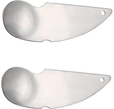 TOPBATHY 2 Pièces Cuillère À Kiwi Coupe-Kiwis Cuillères À Creuser Les Fruits Cuillères À Kiwi Cuillères À Creuser La Pulpe Éplucheurs De Kiwi en Acier Inoxydable Gadget De Cuisine