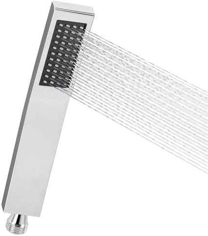 Bubuny Soffione Doccia a Mano, Universale con Ugello Autopulente in Silicone, Acciaio Inox 304, Soffione Ad Alta Pressione per Doccia a Risparmio Acqua