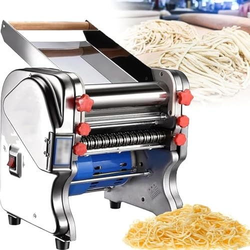 XINRISHENG Máquina eléctrica para Hacer Pasta en casa Máquina automática de Fideos de 550 W Acero Inoxidable Completo