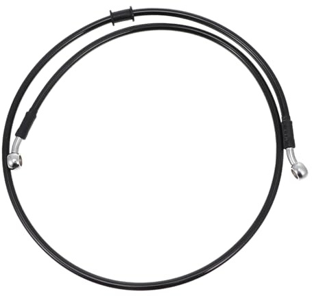 TOBBOMEY Manguera De Freno De Motocicleta 120 Cm Negra Cable De Freno Hidráulico De Nailon Resistente Compatible Para Motos Uso Motocicletas Deportivas y Callejeras