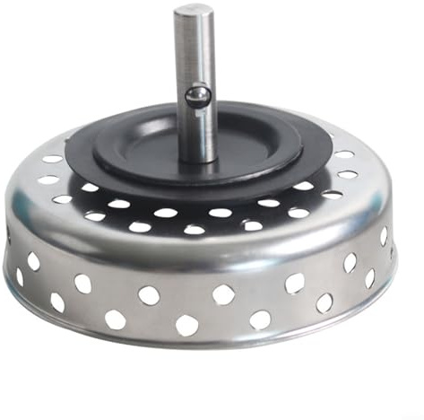 Fauhapyway Tapón de drenaje para fregadero de cocina con colador microperforado, filtro resistente al óxido, residuos de alimentos, se adapta a desagües estándar
